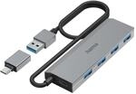 Hama Usb-hub 4 Ports Usb 3.2 Gen1 5 Gbit/s Inkl. Adapter