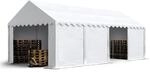 Toolport Lagerzelt 4x8 M Industriezelt Unterstand Pvc Plane 750 N Wei&szlig; Mit
