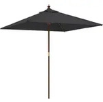 Sonnenschirm Mit Holzmast Schwarz 198x198x231 Cm Vidaxl