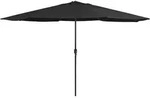 Sonnenschirm Mit Metall-mast 390 Cm Schwarz Vidaxl 986249