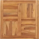 Tischplatte Massivholz Teak 70&times;70&times;2,5 Cm Vidaxl