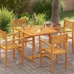 Tischplatte Massivholz Teak Quadratisch 90&times;90&times;2,5 Cm Vidaxl