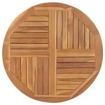 Tischplatte Massivholz Teak Rund 2,5 Cm 90 Cm - Vidaxl