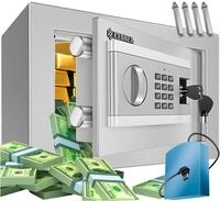 Elektr. Tresor Inkl. Batteriebox Elektronischer Safe 3x Doppelbolzenverriegelung
