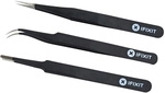 Ifixit Precision Tweezer Set Pro, Pinzetten, Montagewerkzeug, Schwarz, 3-teilig, Esd