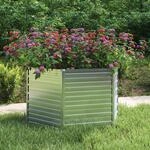 Vidaxl Garden Raised Bed 129x77 Cm Galvanized Steel Silver