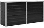 Garten-hochbeet Anthrazit 160 X 40 X 77 Cm Verzinkter Stahl Vidaxl