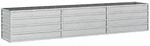 Vidaxl Garden Raised Bed 240x40x45 Cm Galvanized Steel Silver