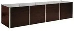 Vidaxl Garten-hochbeet Braun 320 X 80 X 77 Cm Verzinkter Stahl