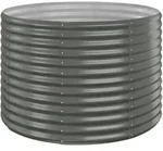 Hochbeet Pulverbeschichteter Stahl 100x100x68 Cm Grau Vidaxl