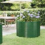 Vidaxl Garden Raised Bed Galvanised Steel 100x100x68 Cm Green