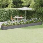 Hochbeet Verzinkter Stahl 544x100x36 Cm Grau Vidaxl