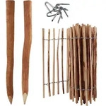 5m Komplett Set Staketenzaun 90cm Hoch Lattenabstand 4-6cm Mit 5 Holzpfosten...