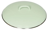 Riess Deckel Mit Chromrand &Oslash;22cm Pastell Nilgr&uuml;n Emaille