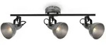 Deckenleuchte Retro 3xe14 Dreh-& Schwenkbar 40w Metall Antik-silber Briloner