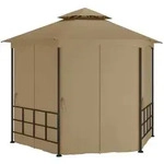 Pavillon Mit Seitenw&auml;nden 3,1x2,7 M Taupe Vidaxl