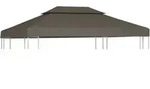 Pavillon-dachplane Mit Kaminabzug 310 G/m2 4x3 M Taupe Vidaxl