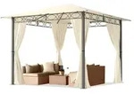 Carpasol - Gartenpavillon 3x3 M Wasserdicht Premium Pavillon Mit 4 Seitenteilen