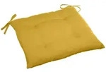 Hesperide - Quadratisches Stuhlkissen 4 Punkte Korai Senfgelb - 40 &times; 40 &times; 4 Cm -