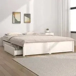 Bett Mit Schubladen Wei&szlig; 200x200 Cm Vidaxl