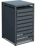 Westmann - Metall M&uuml;lltonnenbox Kubus 240 L Anthrazit 68x80x116 Cm