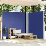 Seitenmarkise Ausziehbar Blau 220x600 Cm - Vidaxl