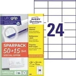 Avery Zweckform - Universaletikett Ultragrip Sparpack 50 + 15 Blatt 70 X 36 Mm (b X
