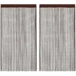 Vidaxl String Curtains 2 Pcs 100x250 Cm Brown