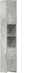 Badezimmerschrank Betongrau 30x30x183,5 Cm Holzwerkstoff Vidaxl