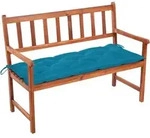 Gartenbank Mit Auflage 120 Cm Massivholz Akazie Vidaxl
