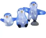 Monzana Led Acryl Figur Weihnachten Au&szlig;en Innen Schneemann Santa Eisb&auml;r Pinguin