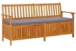 Truhenbank Mit Kissen 170 Cm Massivholz Akazie - Vidaxl