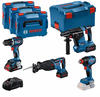 Bosch - 18 Volt Profiset gsr 18 V-90 c, gdx 18 V-210 c, gbh 18 V-24 c, gsa 18 V-28