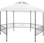 The Living Store Gartenpavillon 323x275x265 Cm Wei&szlig; 180 G/m2 - Gartenpavillon -