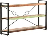 B&uuml;cherregal 3 F&auml;cher 140x30x80 Cm Altholz Massiv - Vidaxl