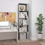 B&uuml;cherregal/raumteiler Betongrau 45x24x159 Cm Holzwerkstoff Vidaxl