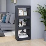 Vidaxl - B&uuml;cherregal/raumteiler Grau 40x30x103,5 Cm Massivholz Kiefer