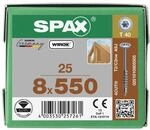 Banyo - Spax Tellerkopf T-star+ 8,0 X 550/80 Wirox 25 Stk
