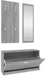 3-tlg. Flurm&ouml;bel-set Grau Sonoma Holzwerkstoff - Vidaxl