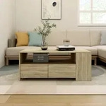 Couchtisch Sonoma-eiche 102x55x42 Cm Holzwerkstoff - Vidaxl