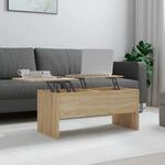 Vidaxl Coffee Table Sonoma Oak 102x50,5x46,5 Cm Engineered Wood