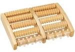 Fu&szlig;massageroller Holz, 10 Rollen, Noppen, Fu&szlig;roller F&uuml;r Beide F&uuml;&szlig;e, Reflexzonen