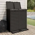 Outdoor-m&uuml;lltonne Schwarz 78x41x86 Cm Polypropylen - Vidaxl