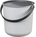 Plast-team Akita Eimer Grau Wolke 53 Liter Modern