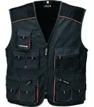 Weste Gr&ouml;&szlig;e 48 Dunkelgrau/schwarz/orange