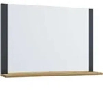 Vcb10 Maxi Spiegelschrank Bad , Badespiegel Mit 1 Regal Honig-eiche Dekor.