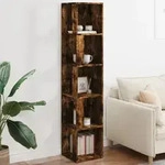 Vidaxl Corner Cabinet Smoked Oak 33x33x164.5 Cm Engineered Wood