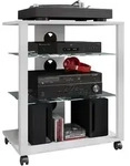 Ebuy24 - Hifi M&ouml;bel Rack Glas Phono Folas Rollen