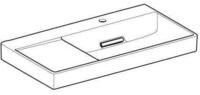 Geberit One Waschtisch Abgang Horizontal, Ablagefl&auml;che Links,