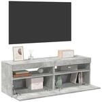 Vidaxl - Tv-schr&auml;nke Led-leuchten 2 Stk. Betongrau 60x35x40 Cm